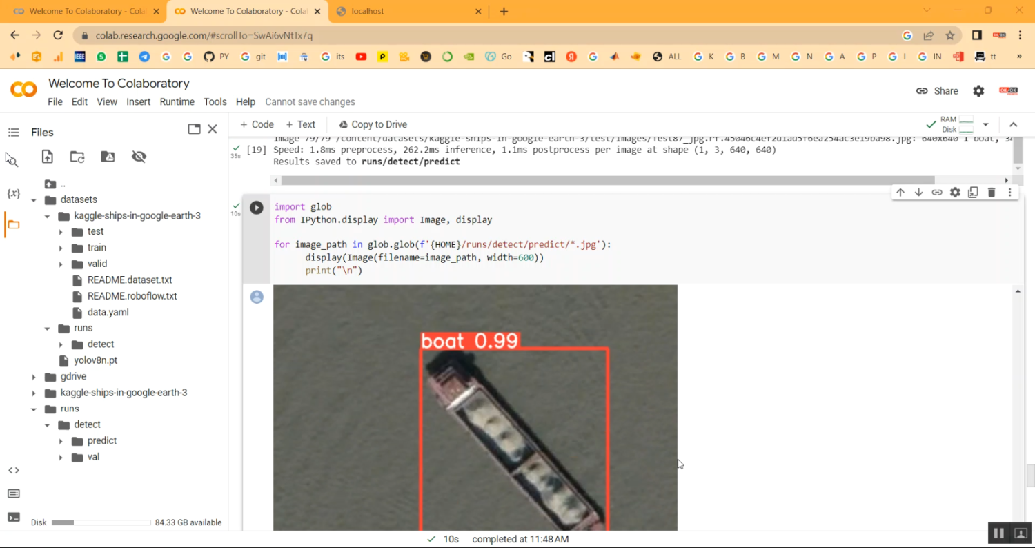 Ship Detection CNN Yolo Google Colab in Python Projects