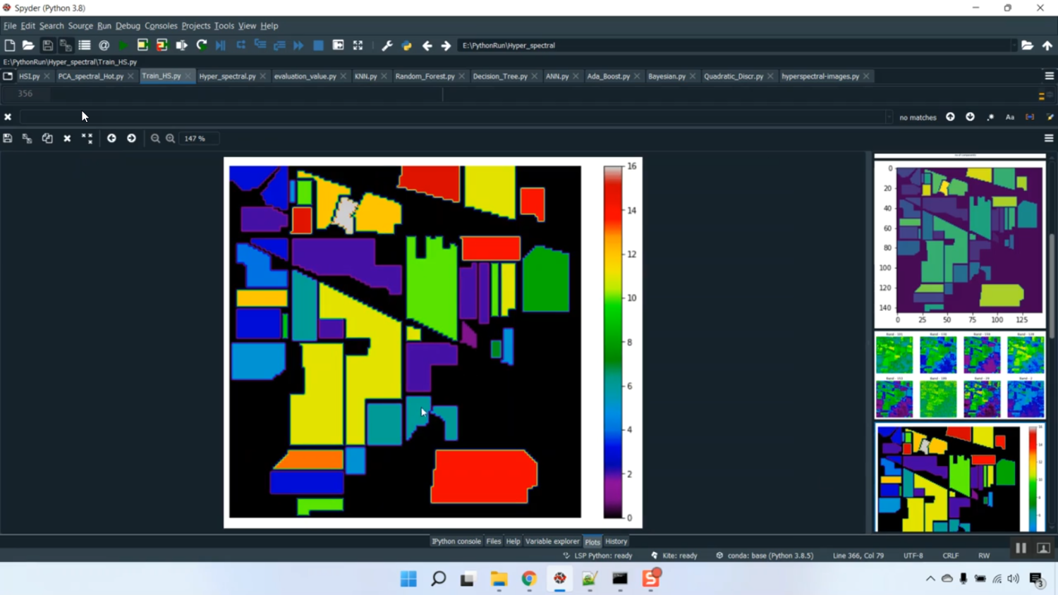 Hyper Spectral Image Classification Satellite Image in Python Projects