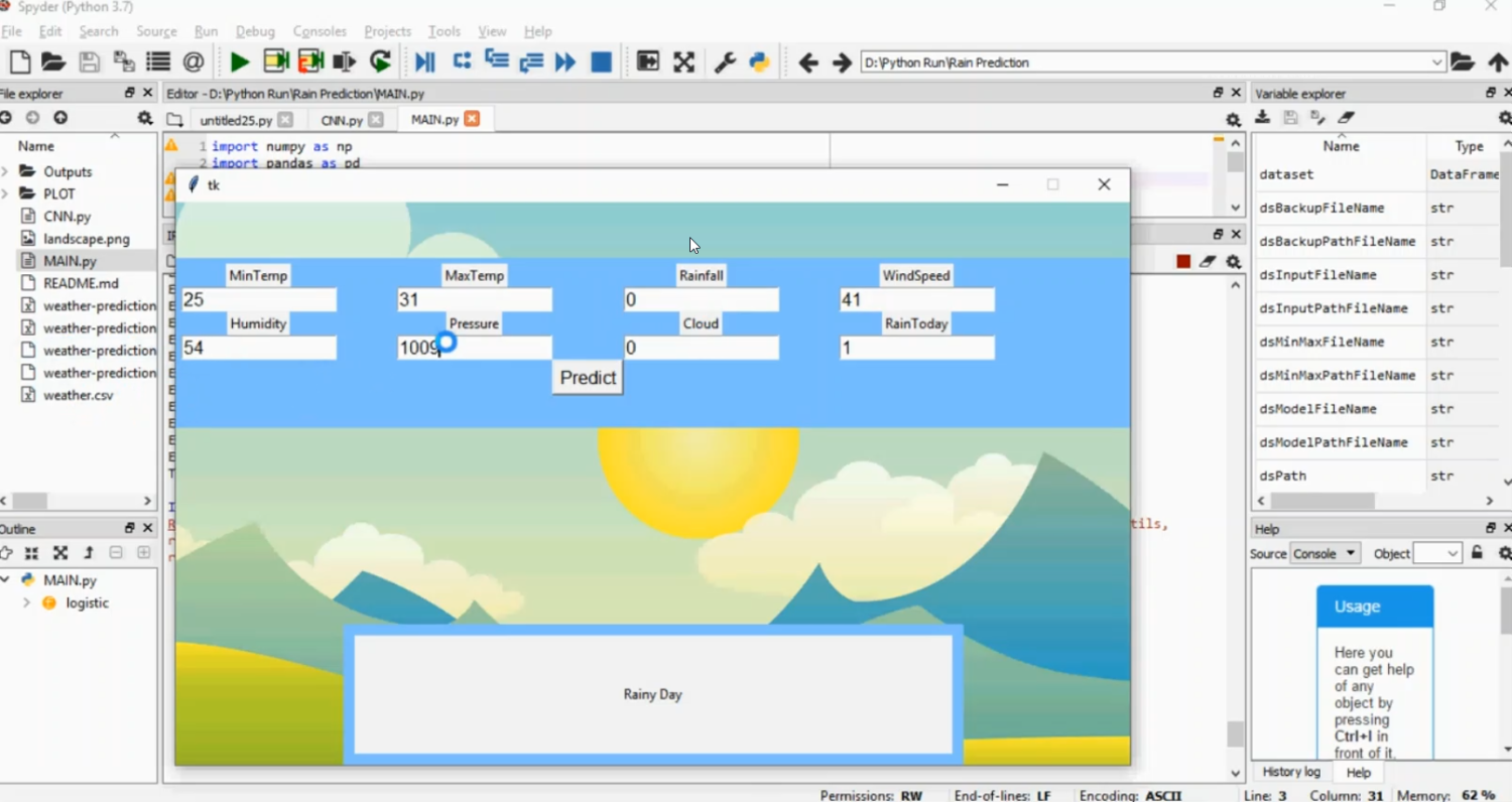 Rain Fall Prediction Text Data Analysis in Python Projects