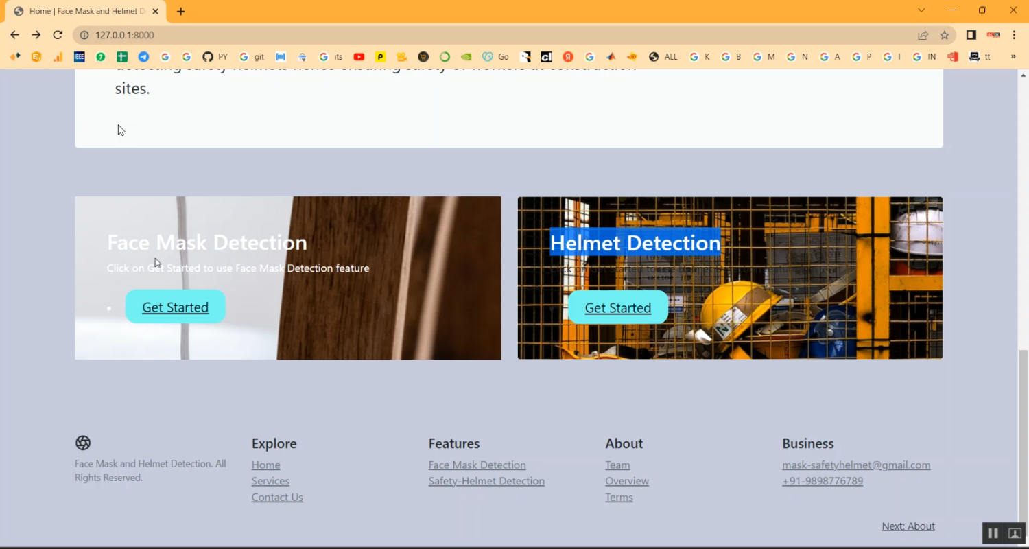 Face Mask and Helmet Detection Using Web Cam in Python Projects