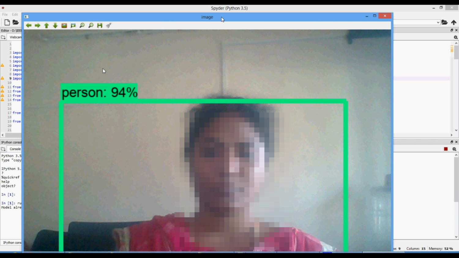 Object Detection Web Cam in Python Projects