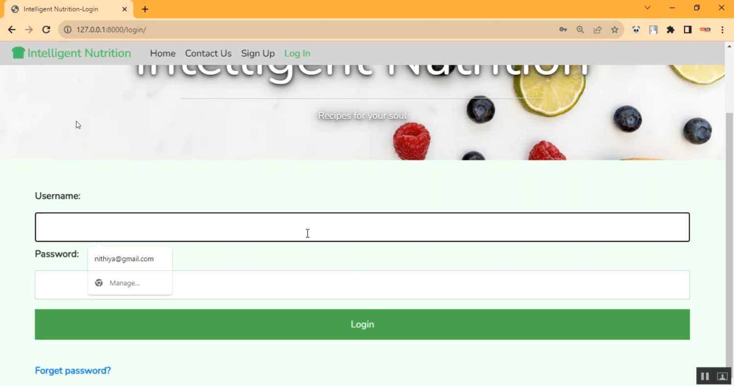 Intelligent Nutrition Prediction Flask in Python Projects