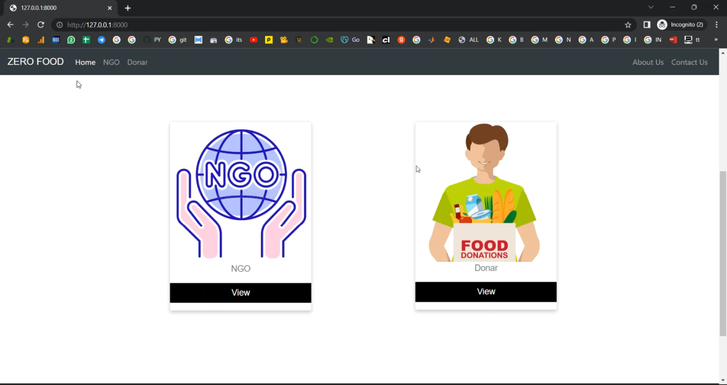 Food Waste Management using Food Donation Django App in Python Projects