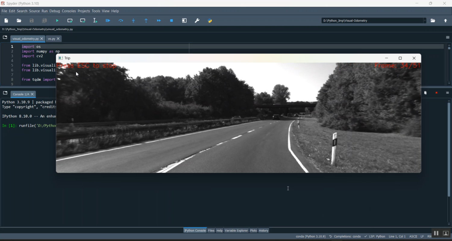Visual odometry Compare 2 Place Image in Python Projects