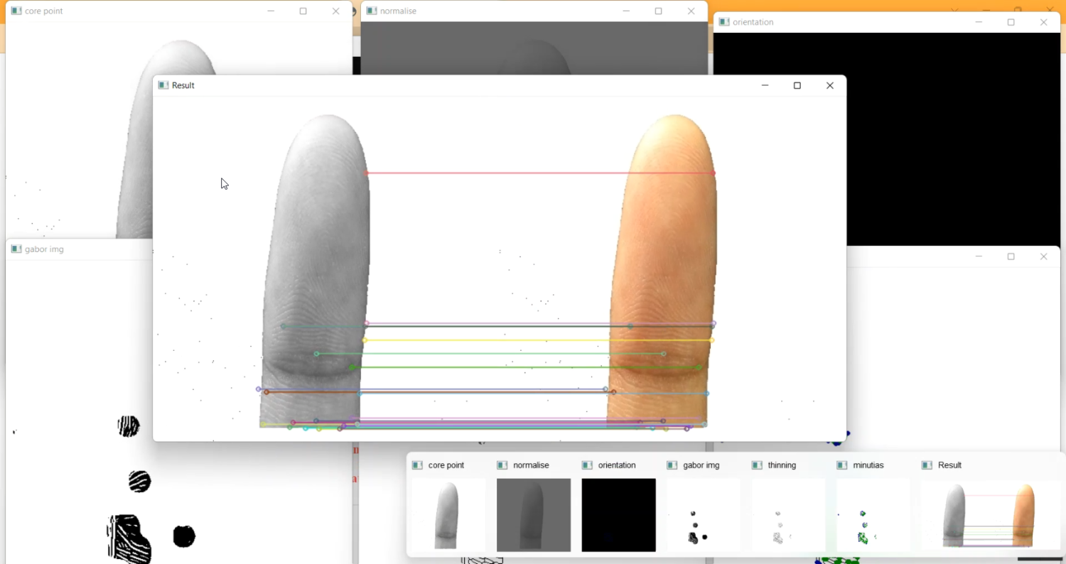 Finger Print Match Advanced Security Framework Upload Image in Python Projects