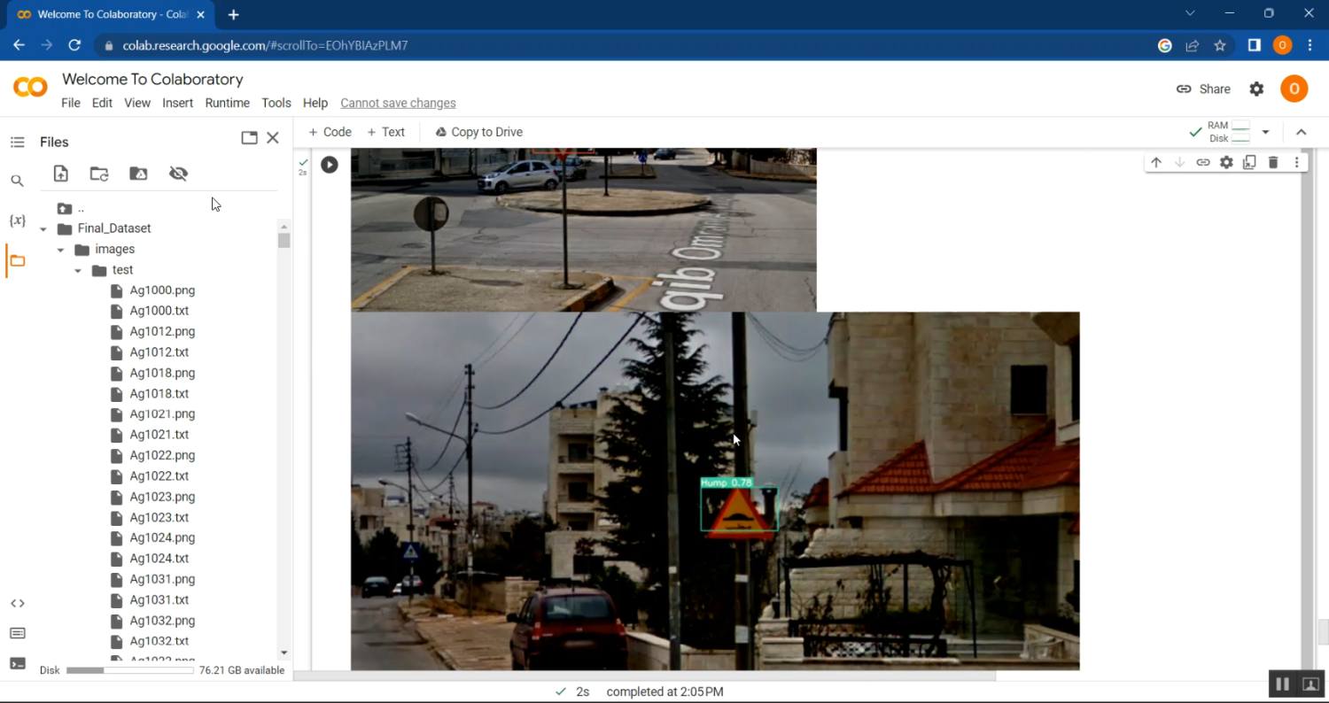 Traffic Sing Google Colab in Python Projects