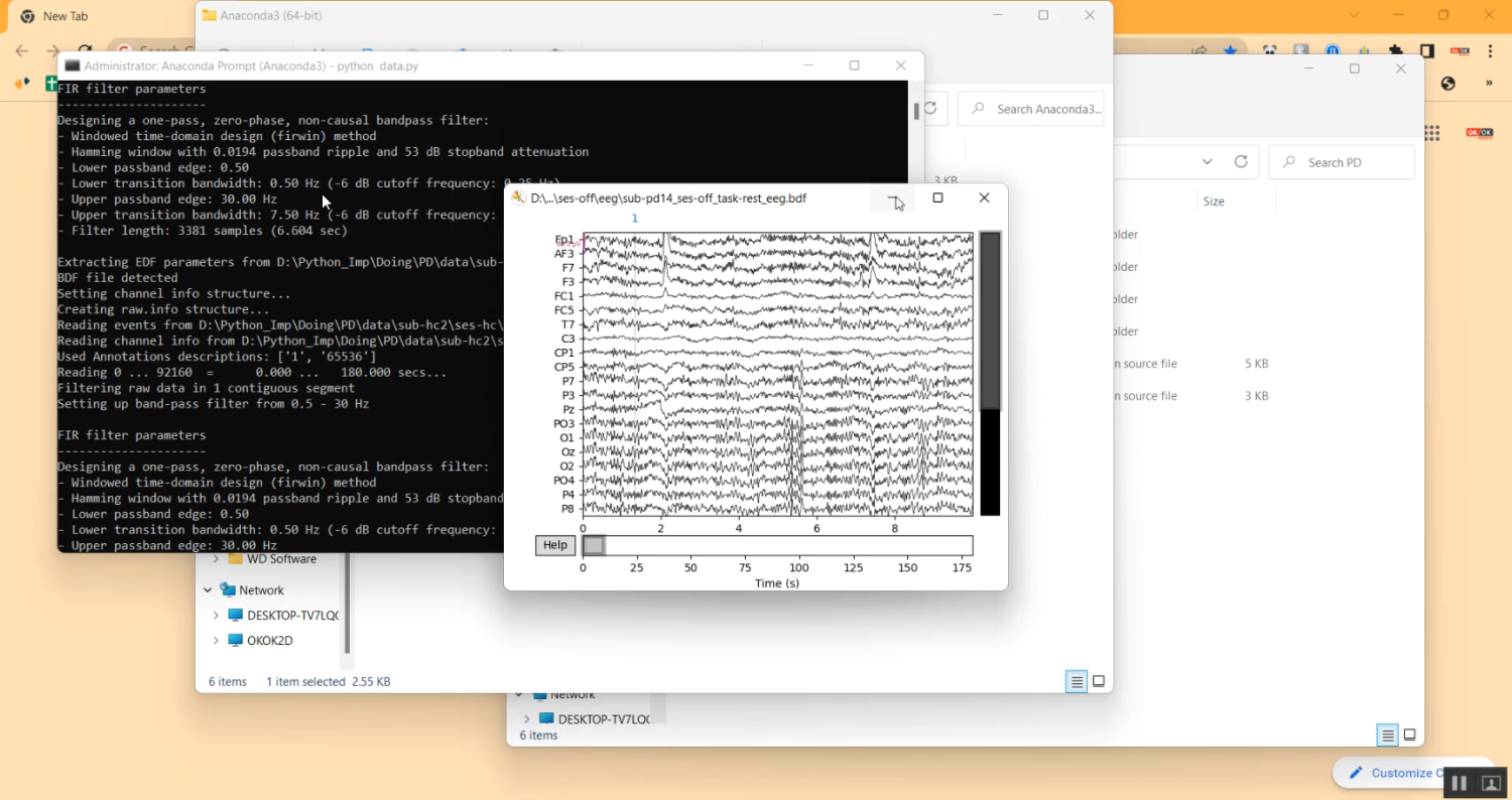 Parkinson Detection using EEG Dataset in Python Projects