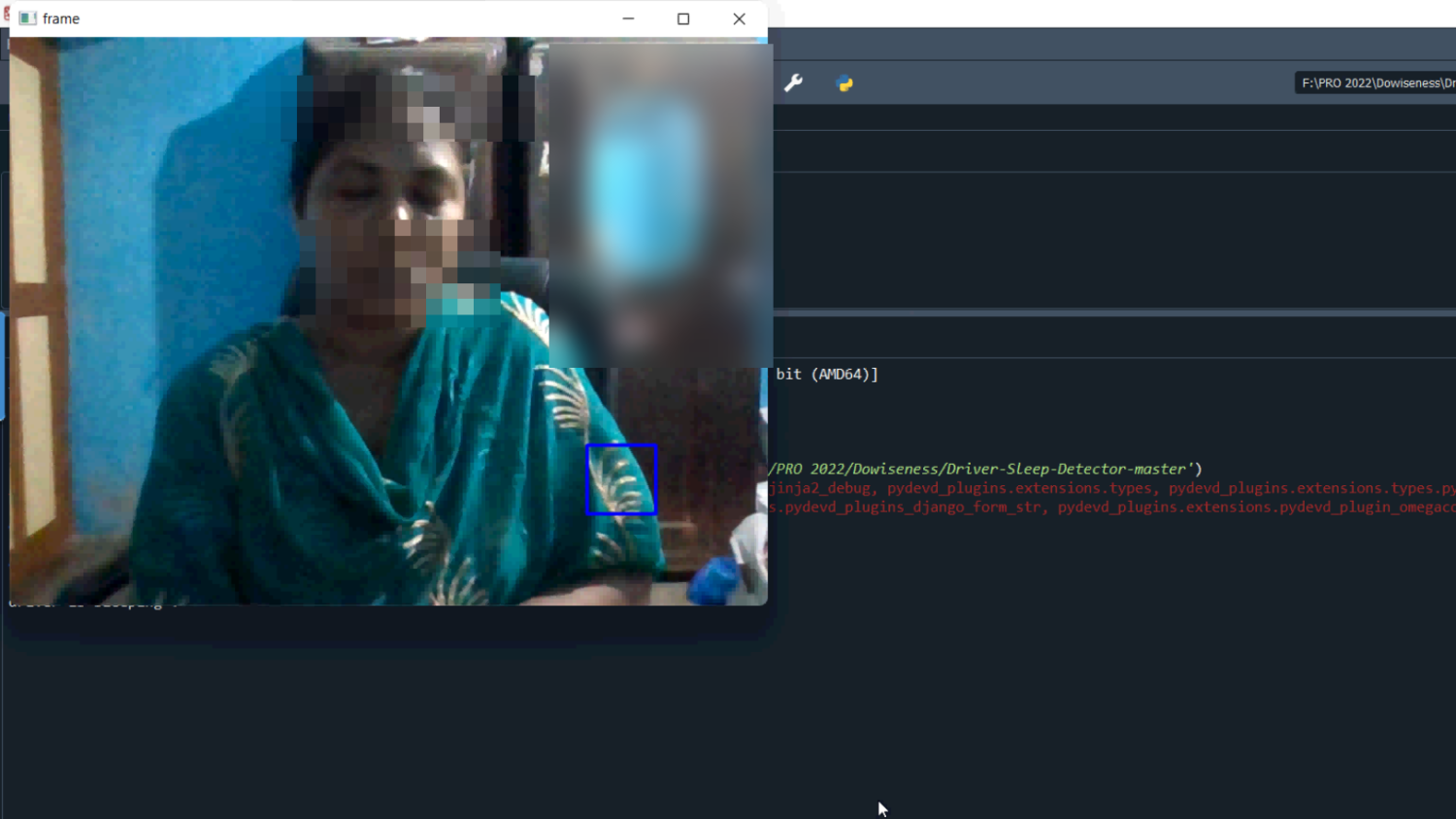 Drowsiness Detection Using Web Cam in Python Projects