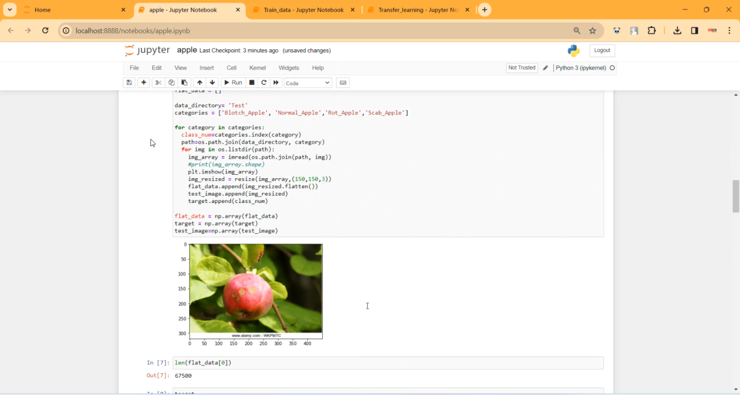 Apple Fruit Disease Detection Jupyter in Python Projects