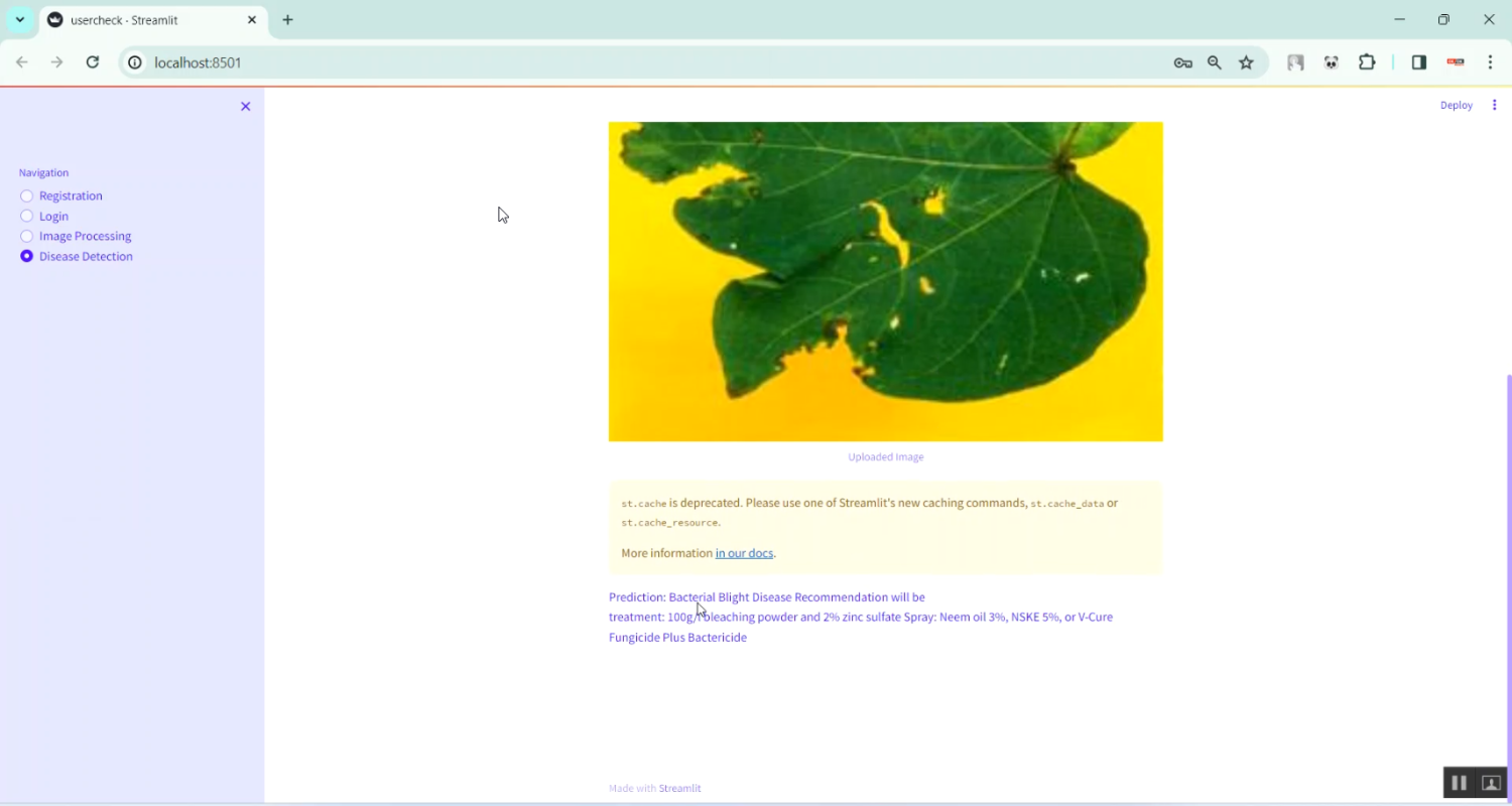 Cotton Leaf Disease Detection in Python Projects