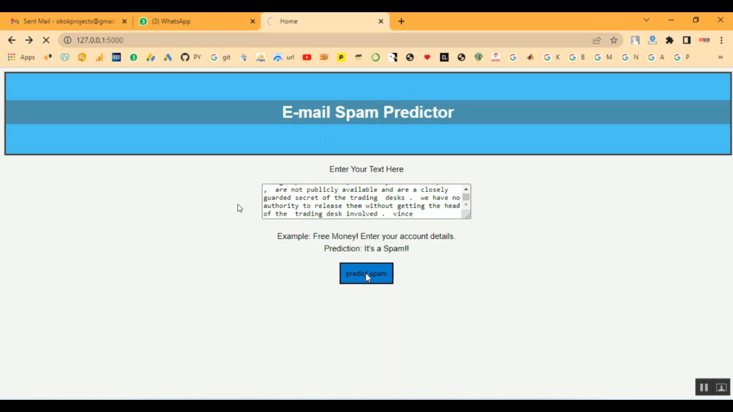 Email Spam Detection in Python Projects