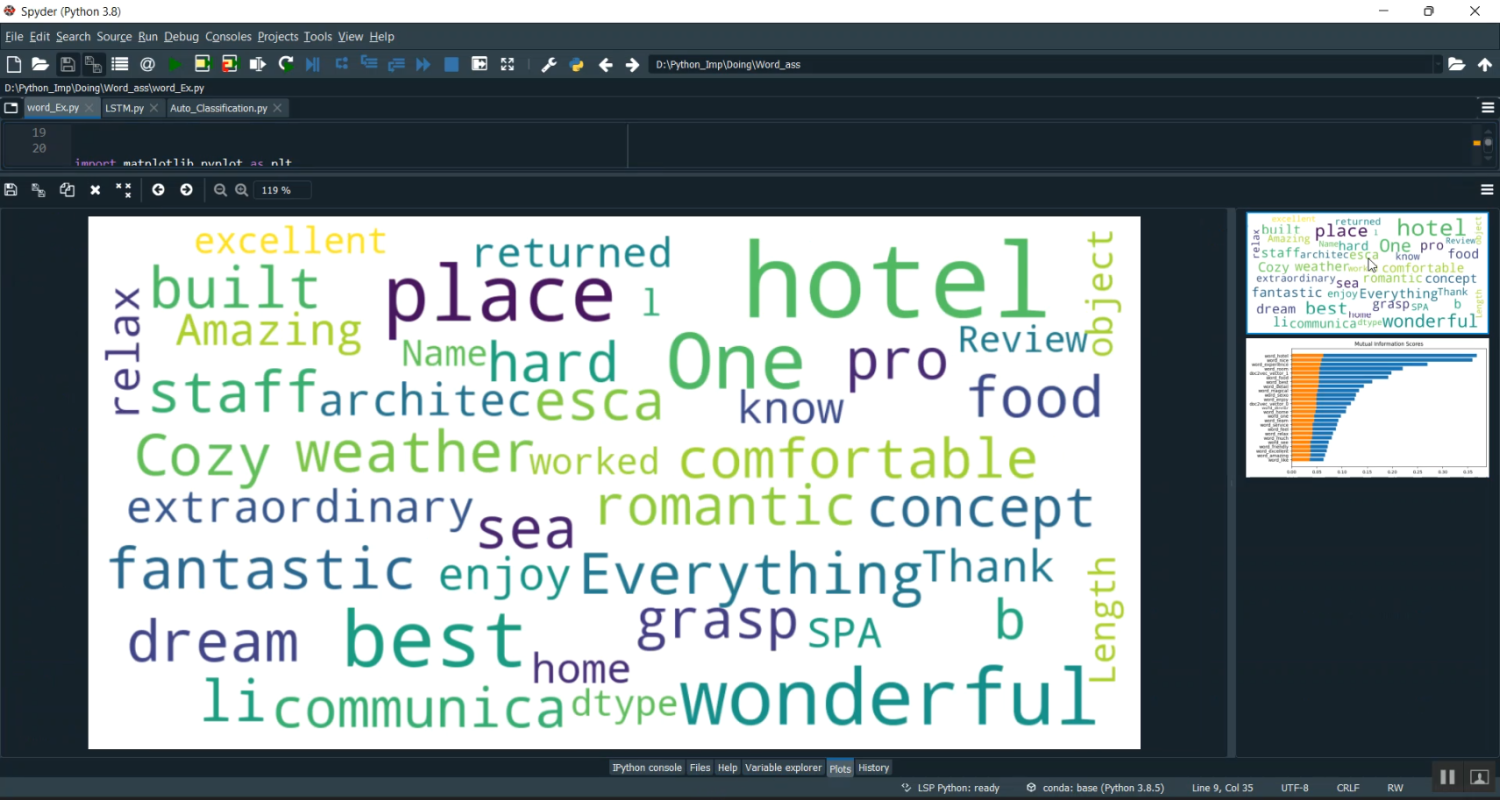 Natural Language Processing Word Extraction in Python Projects