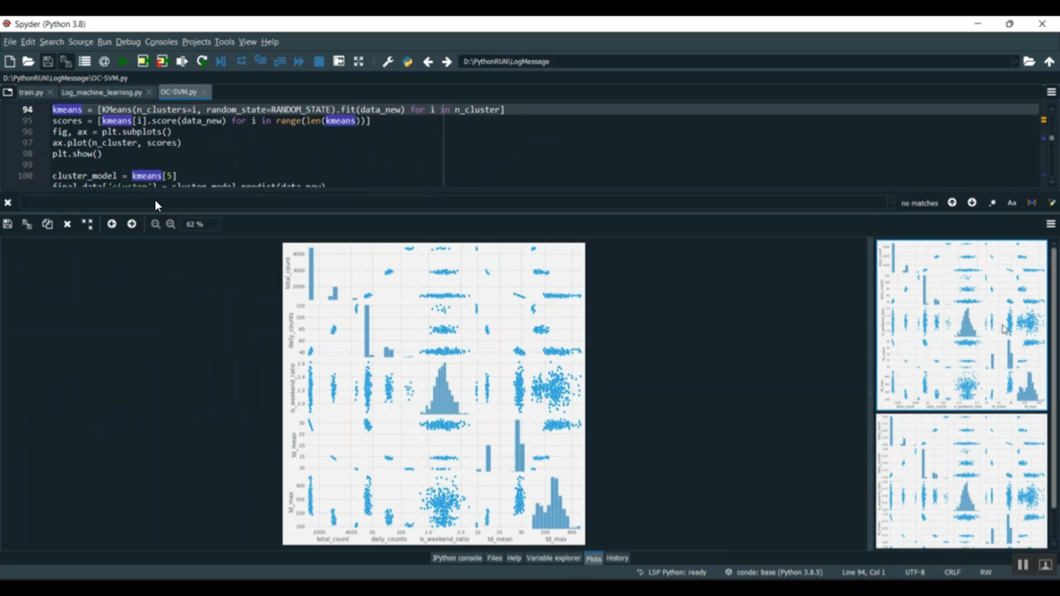 Log Message Train Classification in Python Projects