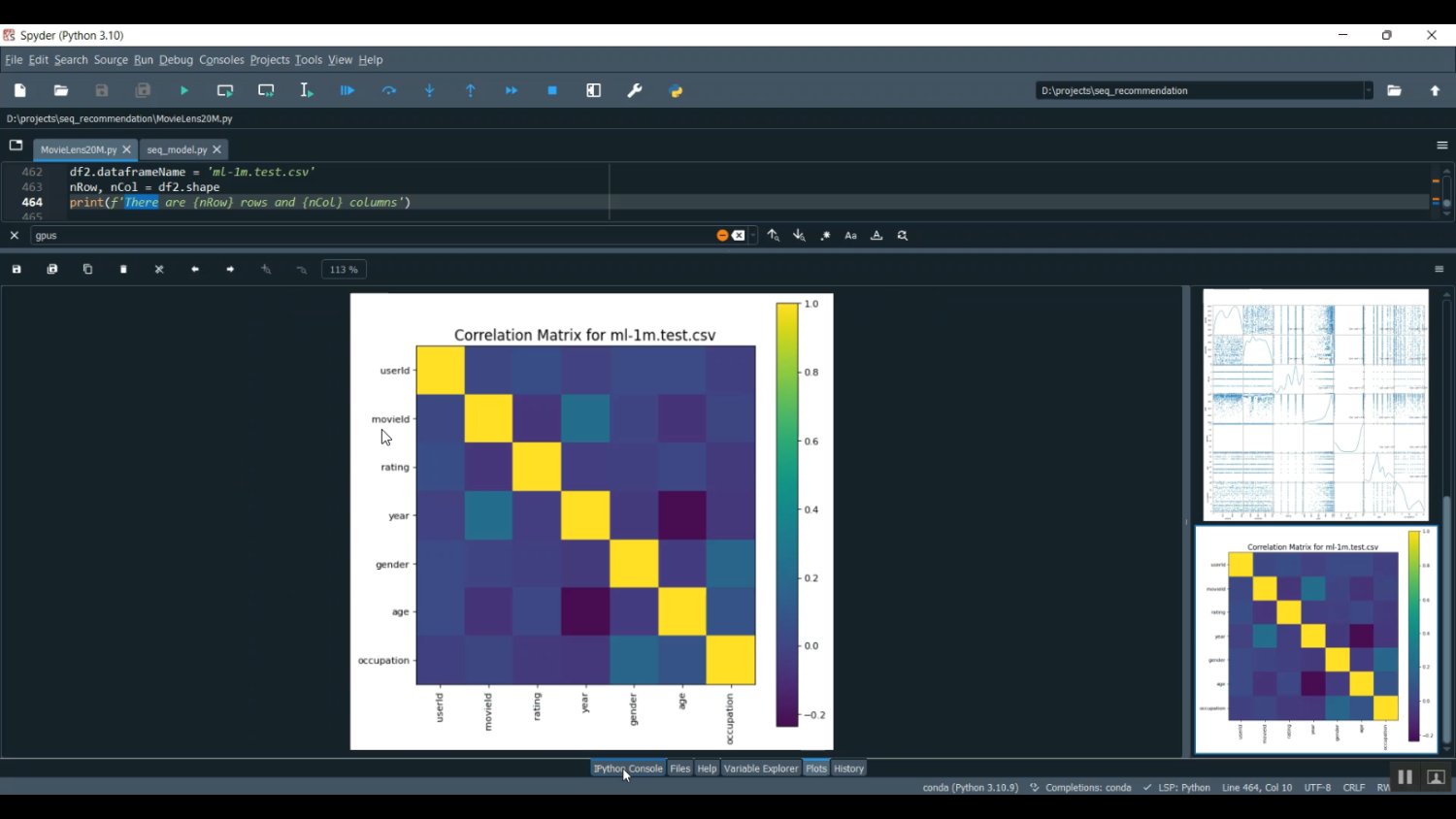 Sequence Recommendation Using Movie Lens Dataset in Python Projects
