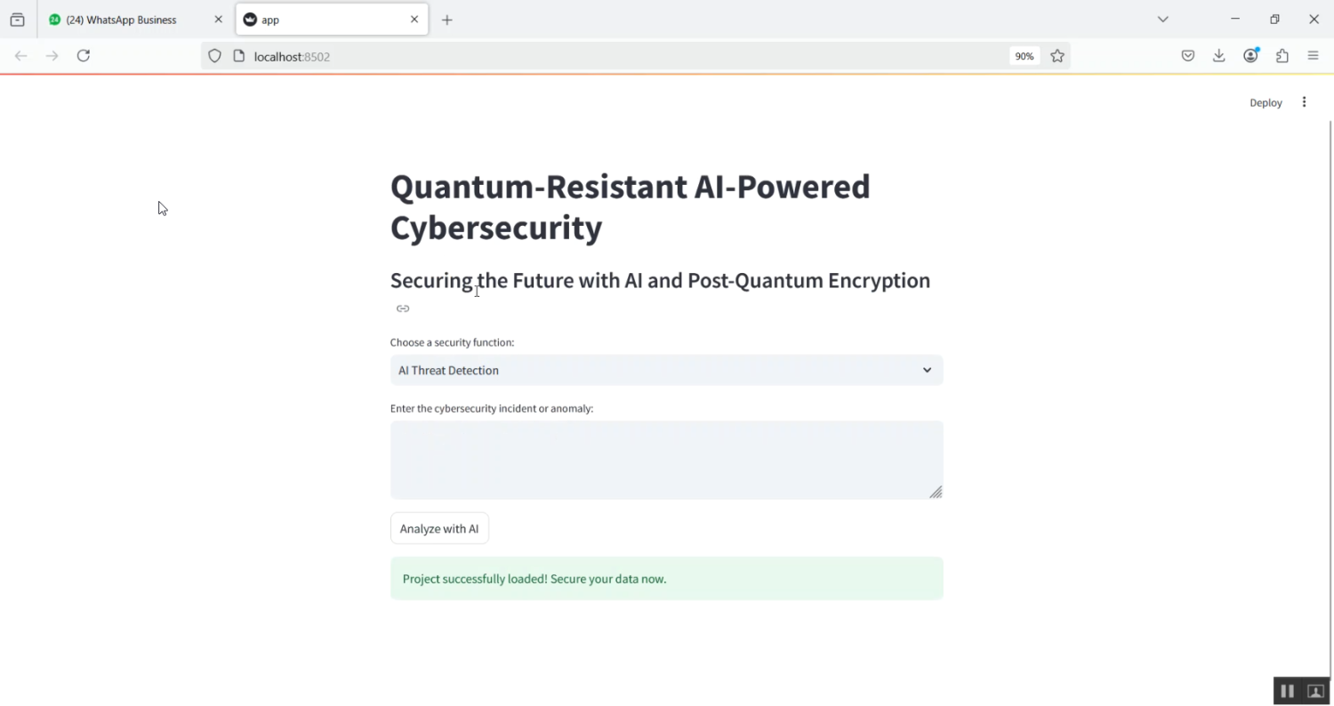 Quantum Resistant AI Powered Cyber Security in Python Projects