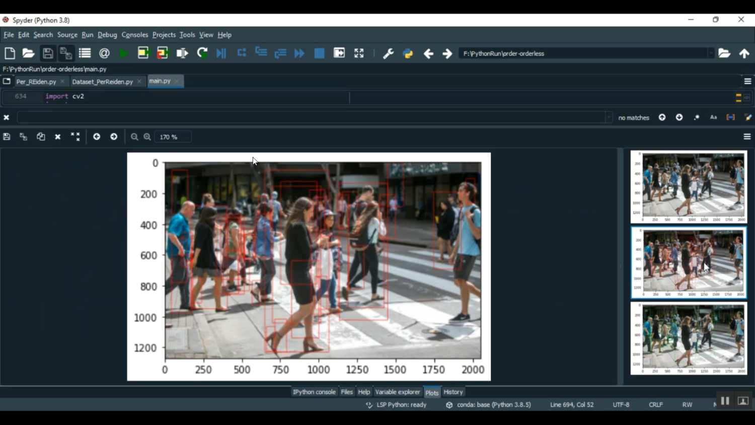 Order less Pedestrian Detection in Python Projects