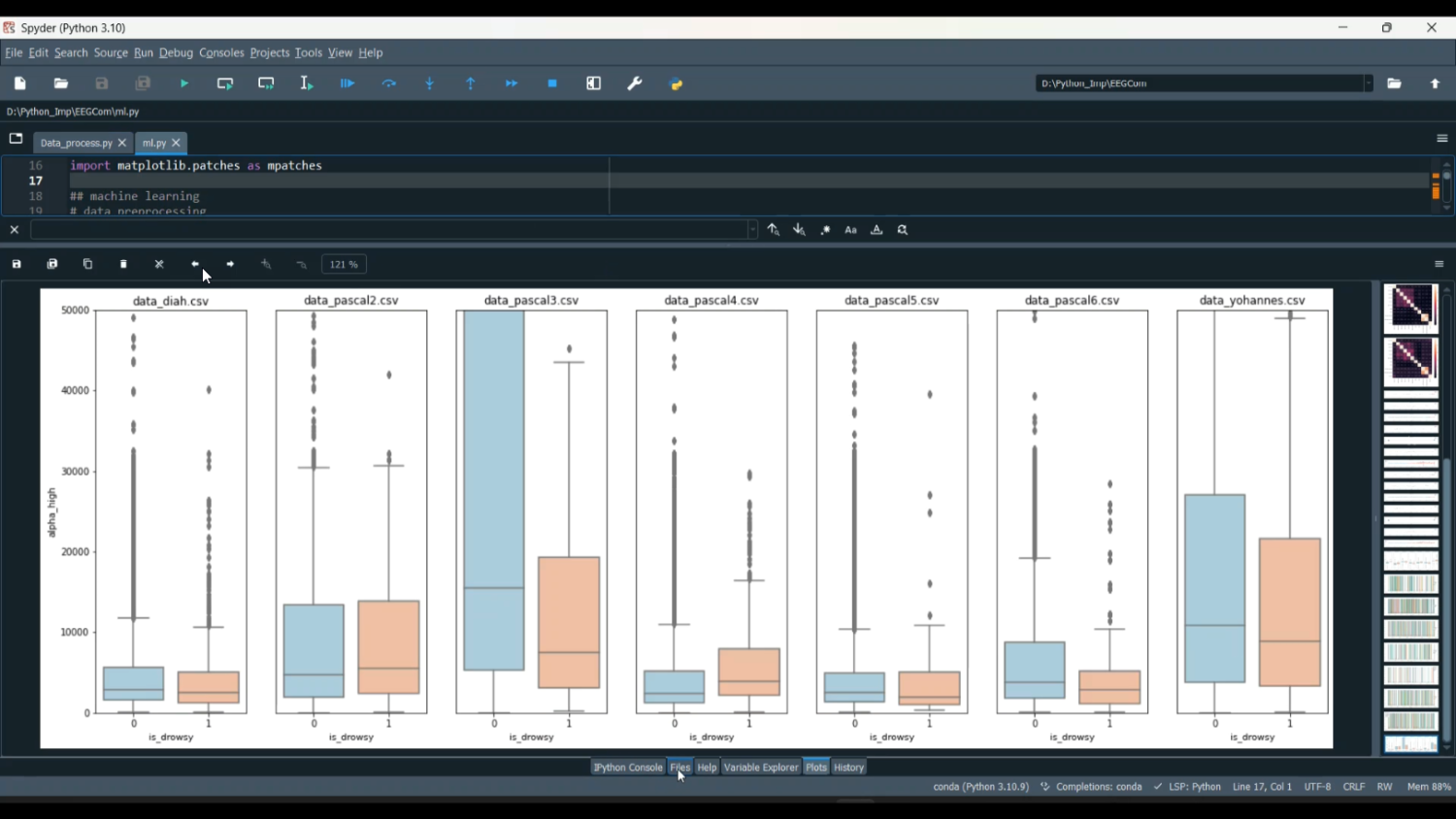 EEG Heart ML Classification in Python Projects