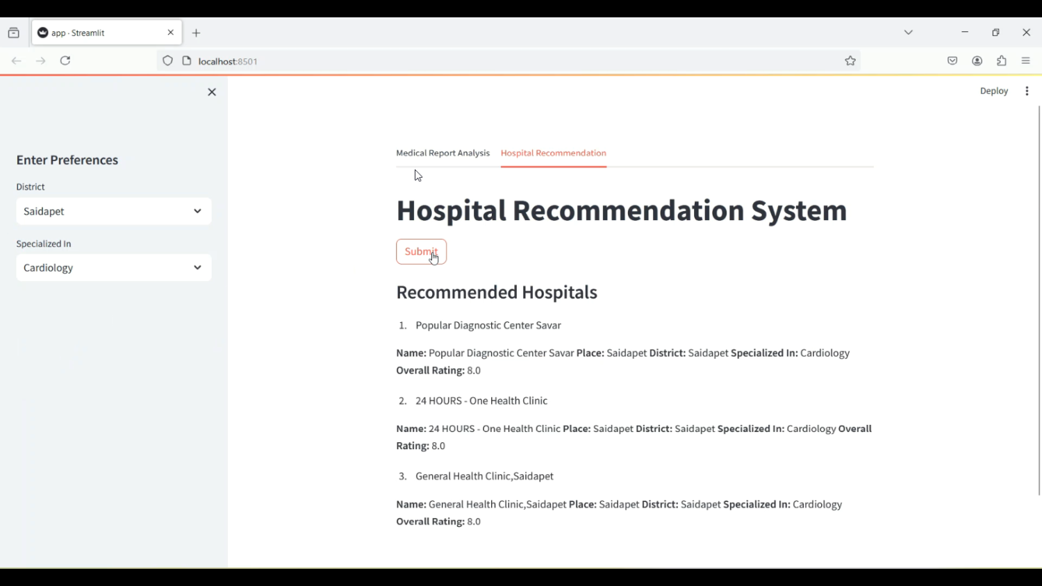 AI Driven Blood Test Report Analyzer  in Python Projects