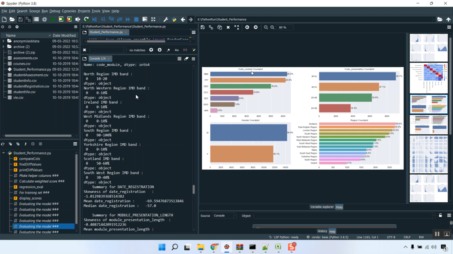 Student Performance in Python Projects