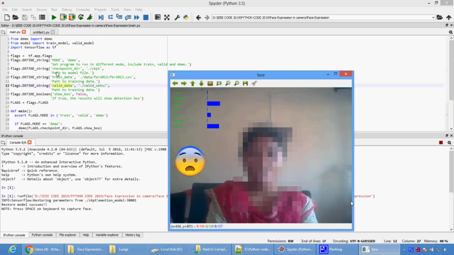 Taste Based Face Expression in Python Projects