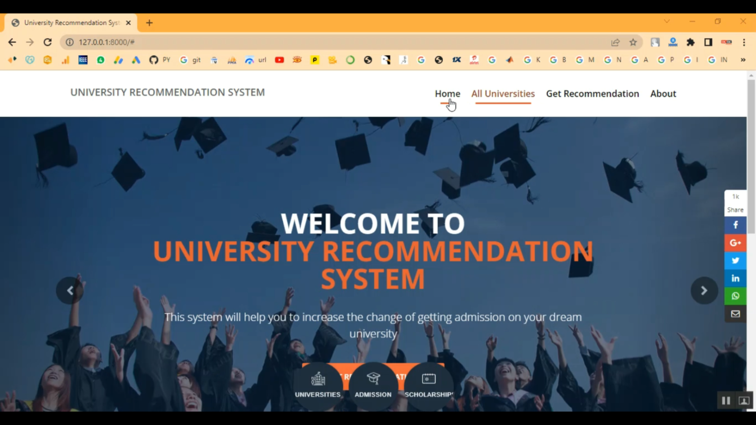 University Recommendation College Admission Prediction in Python Projects