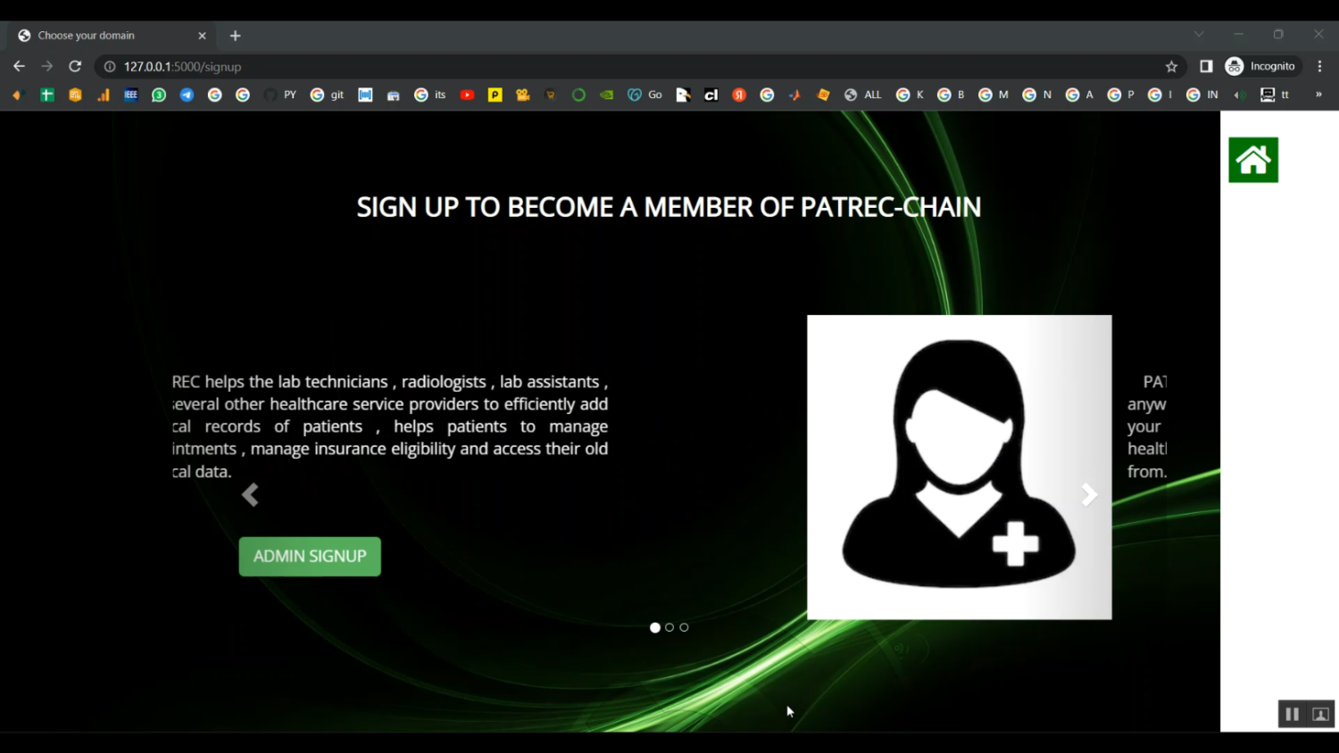 EHR Block Chain Public Health Care Monitoring System in Python Projects