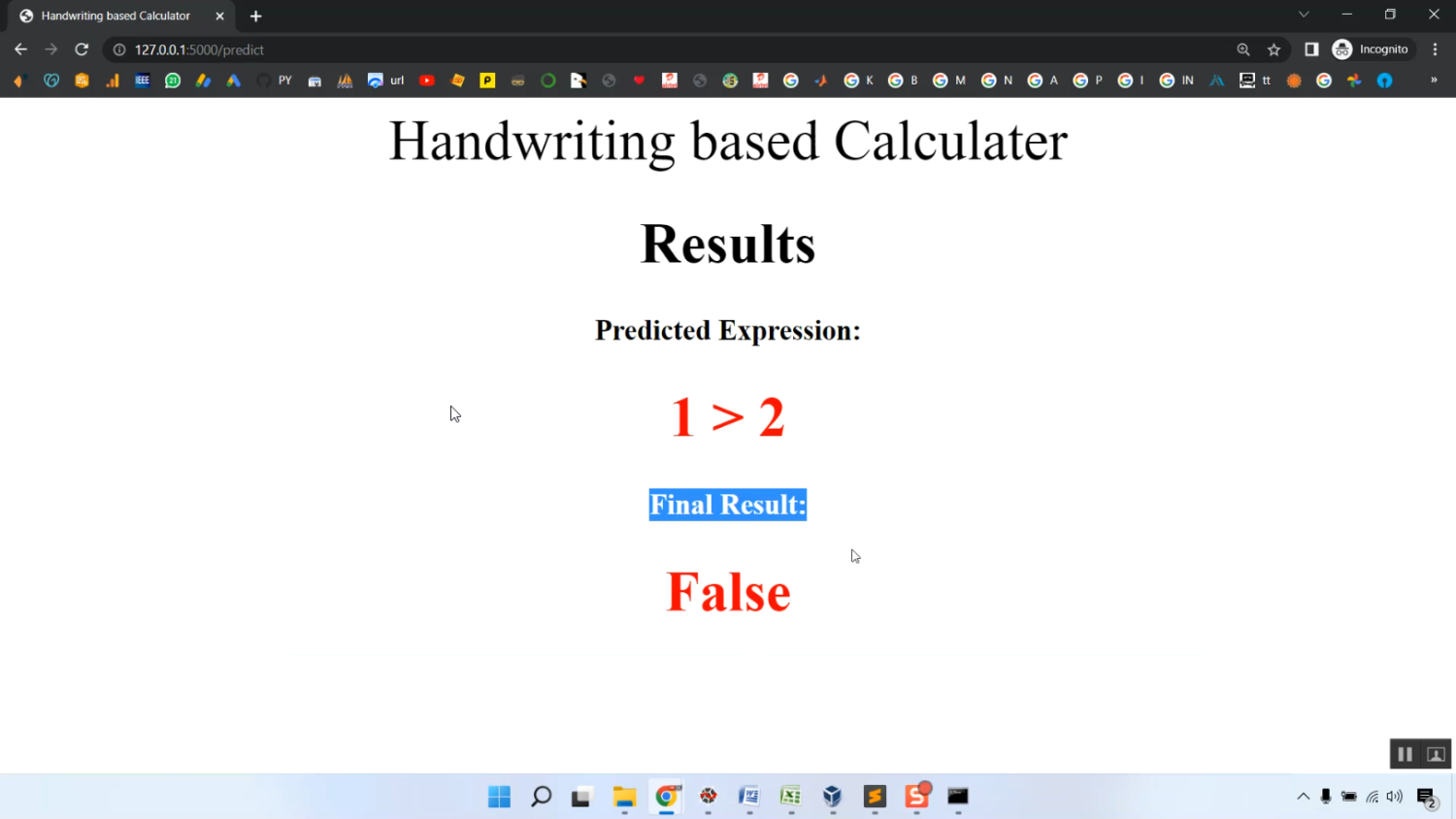 Mathematical Handwritten Detection in Python Projects