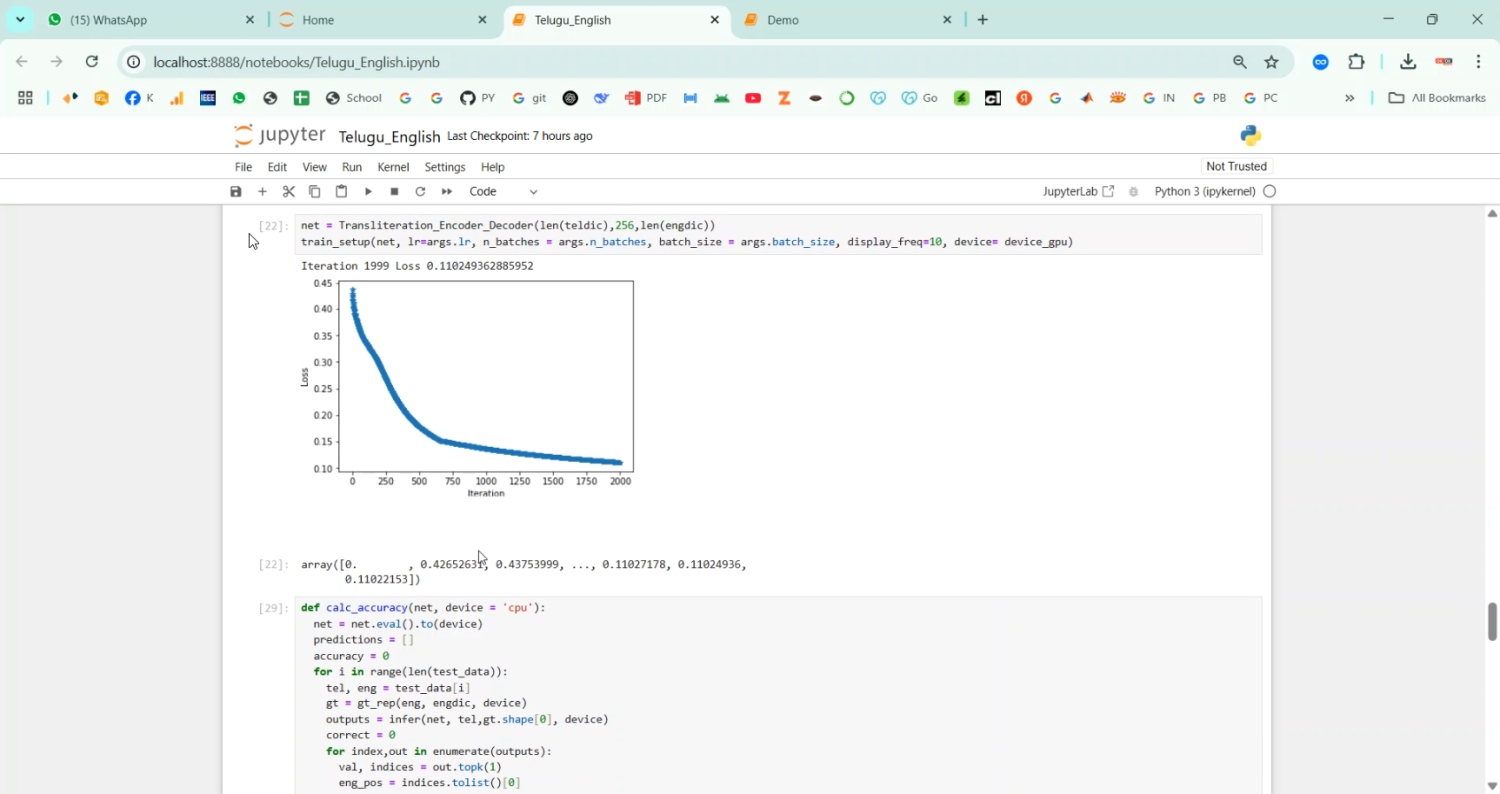 Telugu To English in Python Projects