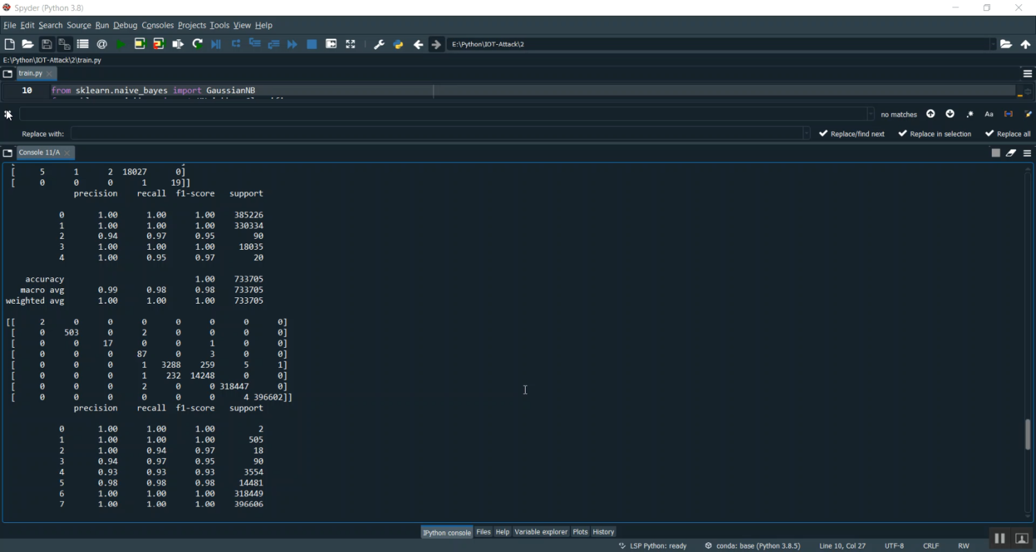 IOT Attack Dos Prediction in Python Projects