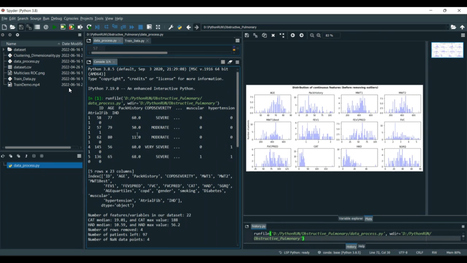 Obstructive Pulmonary Cluster Data in Python Projects
