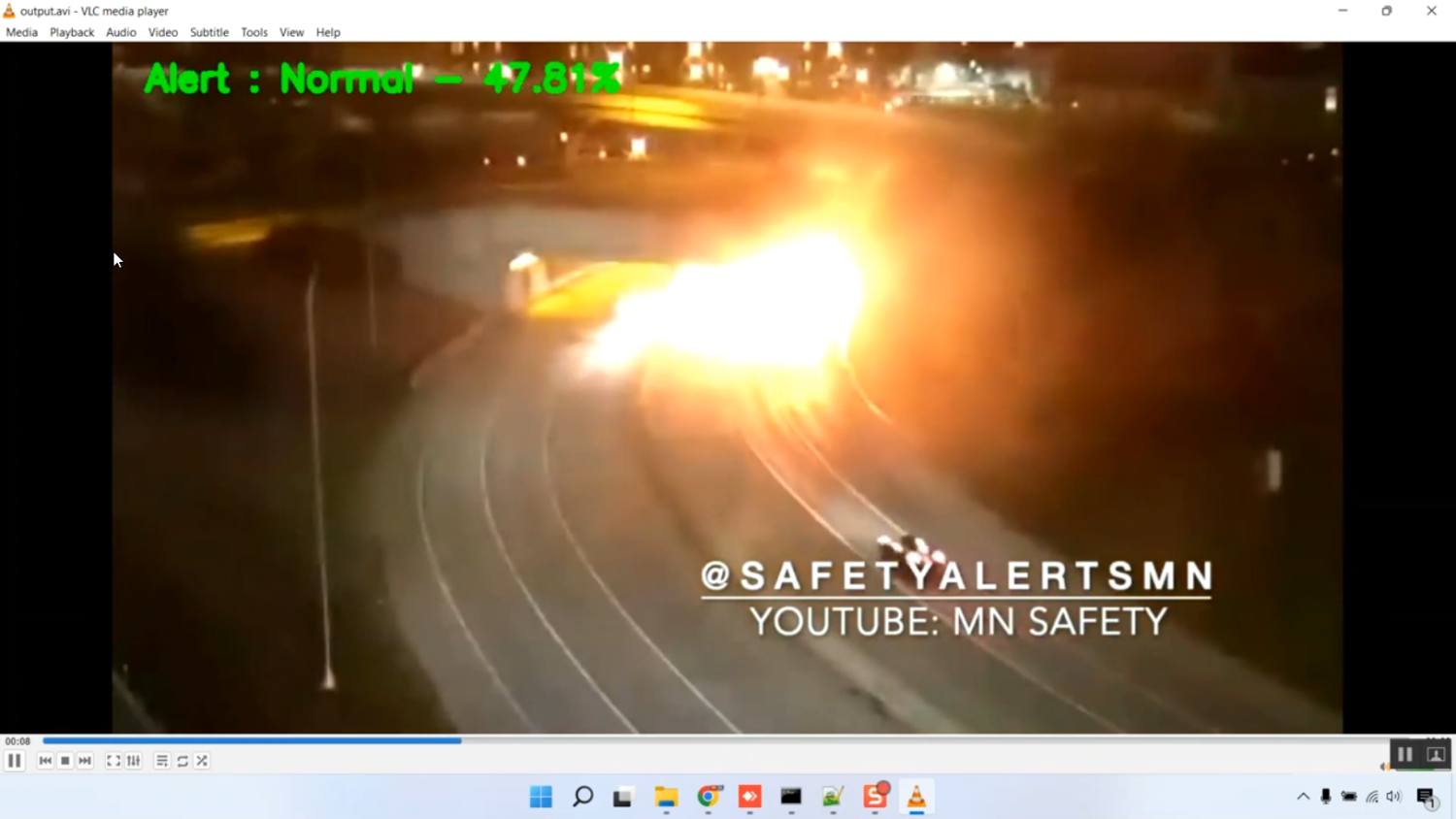 Tunnel Accident Detection CNN Train Video Based Analyzer in Python Projects