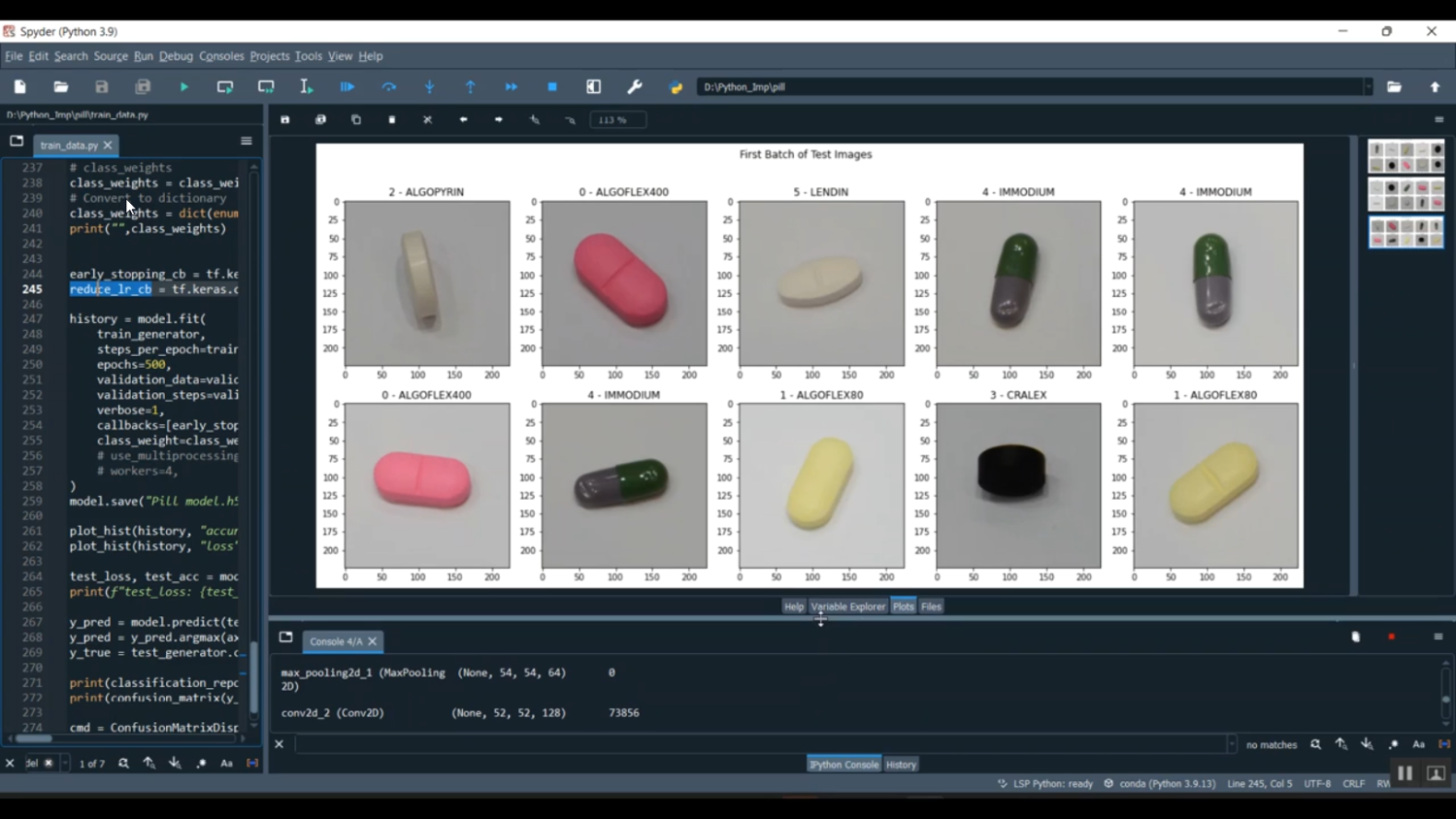 Pill Detection Train CNN Flask App in Python Projects