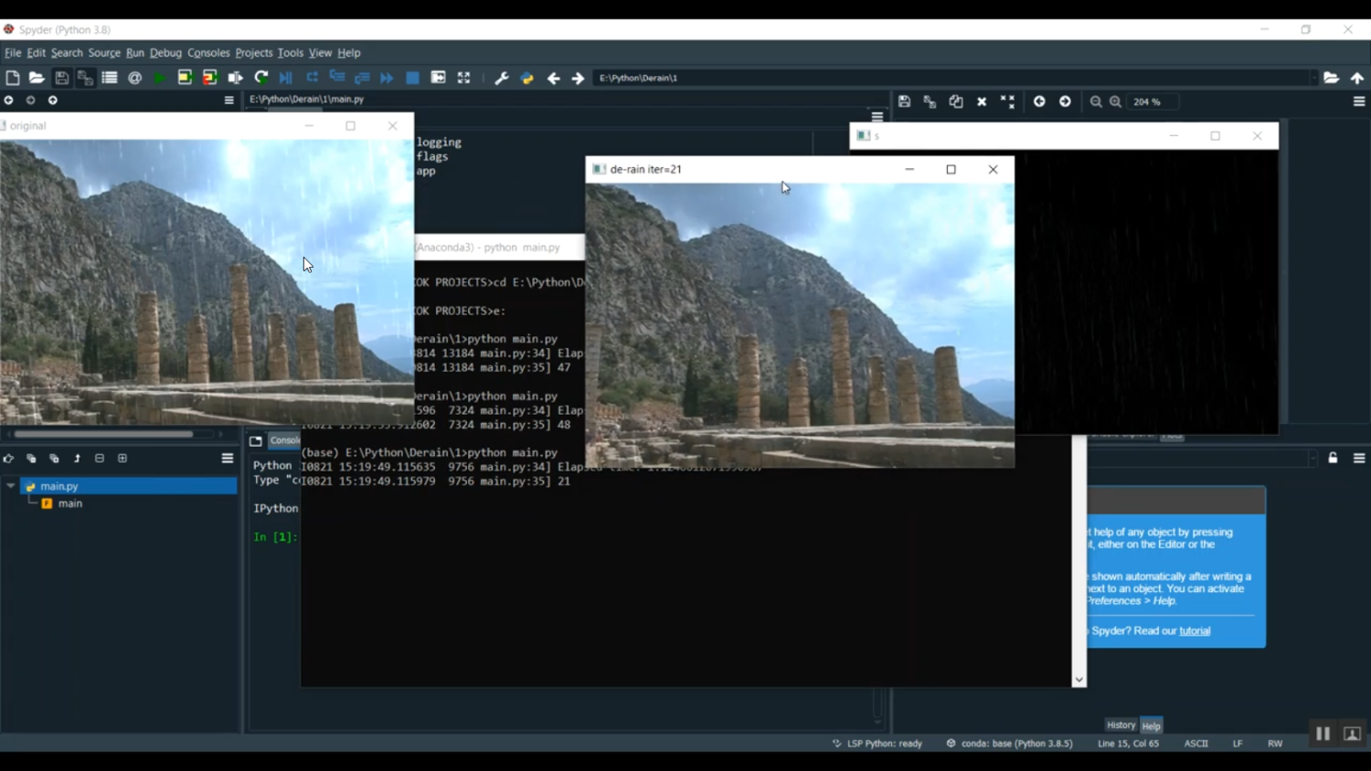 De-Rain Rain Drop Removal in Python Projects