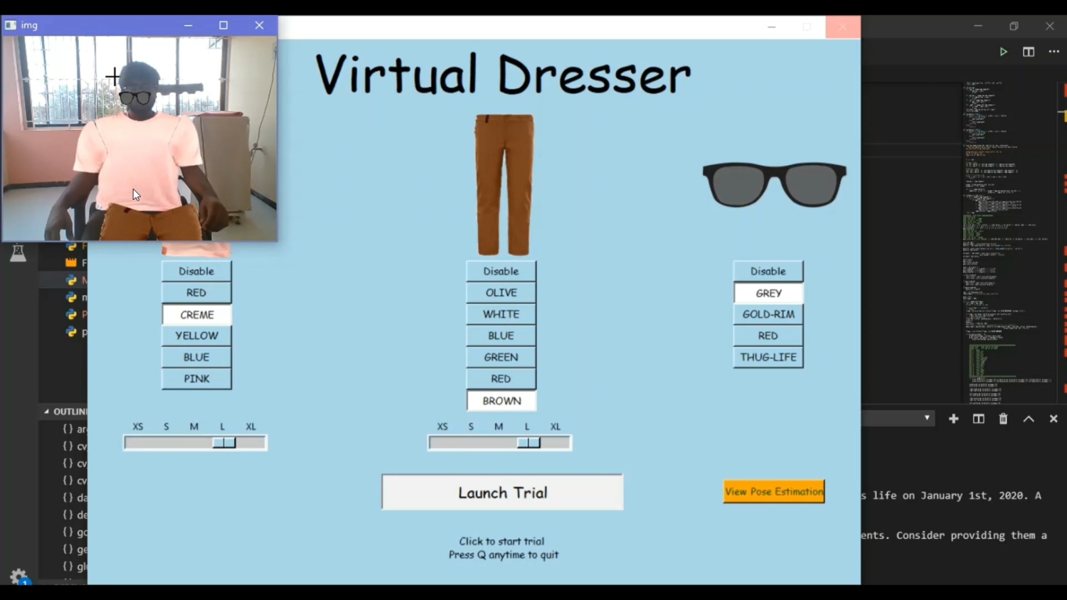 Virtual Dress UP in Python Projects