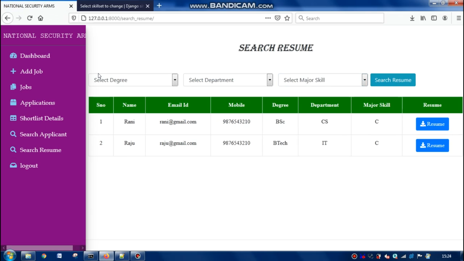 Resume Automation Django App in Python Projects