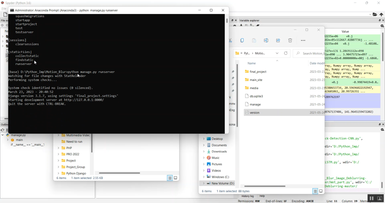 Video Motion Blur to Non Blur Video in Python Projects
