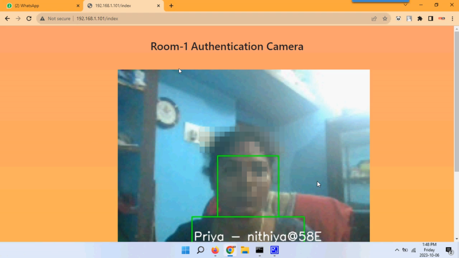 IOT Face Authentication App in Python Projects