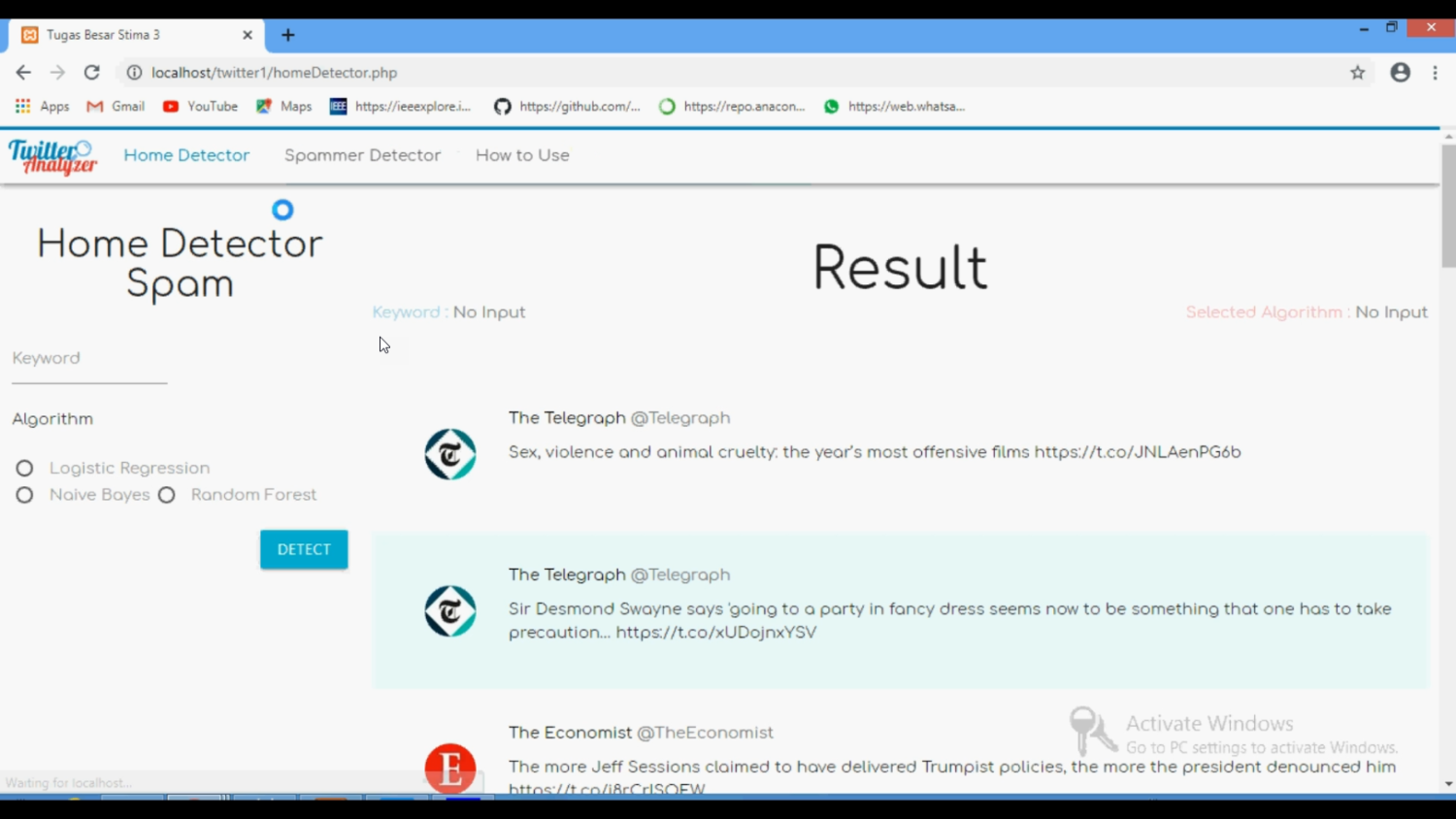 Twitter Spam Detection in Python Projects