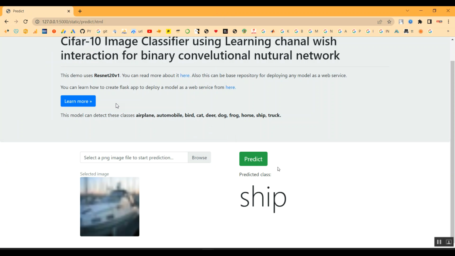 Learning Channel Small Blur Image Classification Flask App in Python Projects
