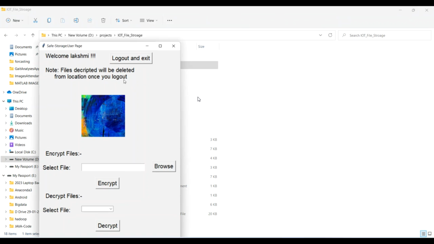 IOT Based File Storage with Face Authentication in Python Projects